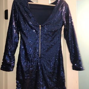 HOMECOMING MINI LONG SLEEVE DRESS